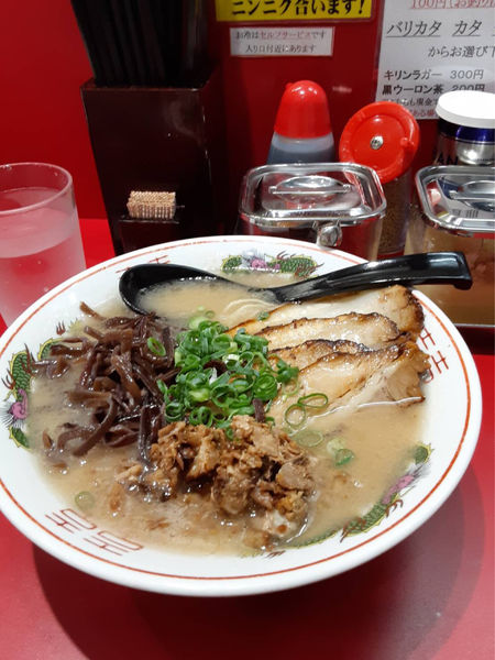 「ラーメン」@釜炊き豚骨らーめん マルハ軒の写真