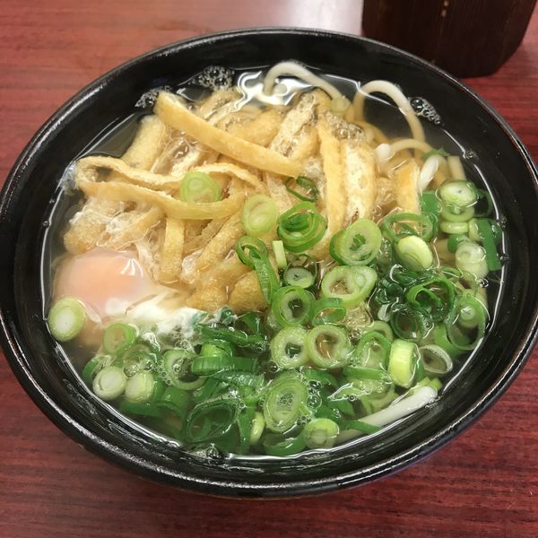 「きざみ（￥310）＋生玉子（￥70）」@立喰いうどん・そば 優の写真