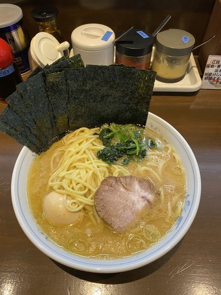 「海苔ラーメン(中盛+味玉)」@横浜家系ラーメン 中島家の写真