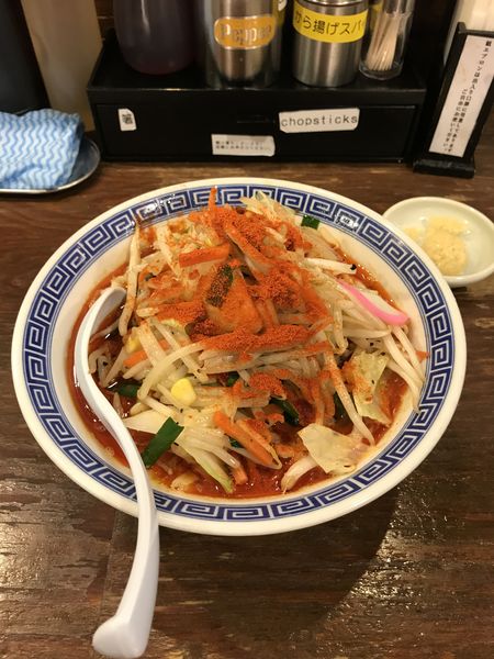 「辛激タンメン 2辛 麺固め ショウガ抜き 850円」@トナリ 丸の内店の写真