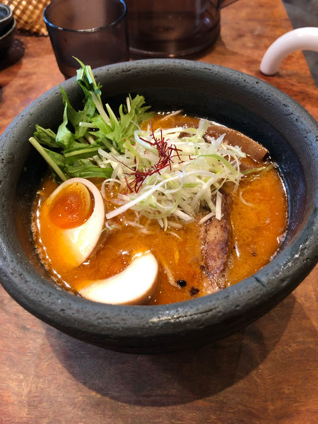 「特製海老ポタらーめん大盛り」@俺の創作らぁめん 極や 上野広小路店の写真