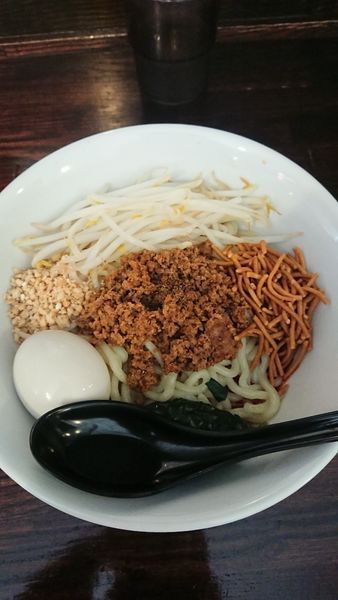 「汁無し担々麺」@自家製麺ほうきぼし 神田店の写真