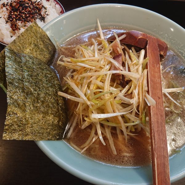 「朝ラーメン350円、ネギ200円、小ライス80円」@ラーメンショップ 相模原店の写真