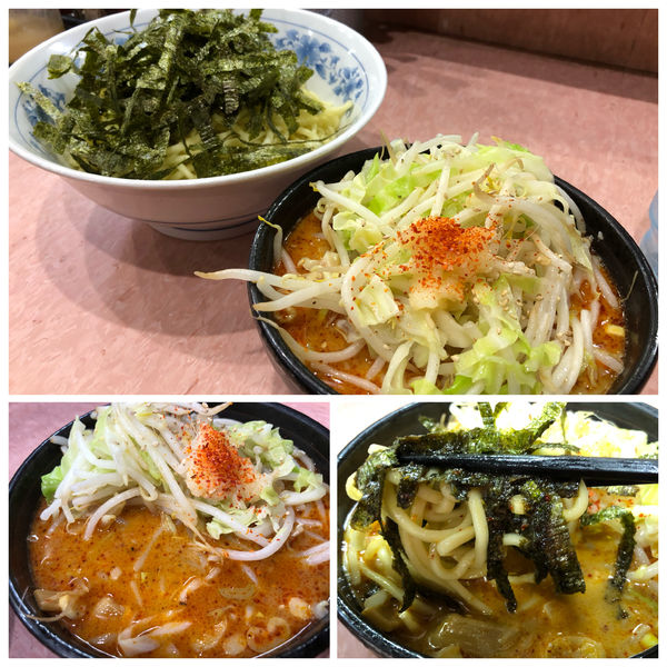 「もり野菜（麺カタメ）890円 刻みのり50円坦々に変更50円」@所沢大勝軒の写真
