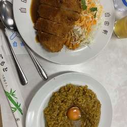 名物カレー付きトンカツ