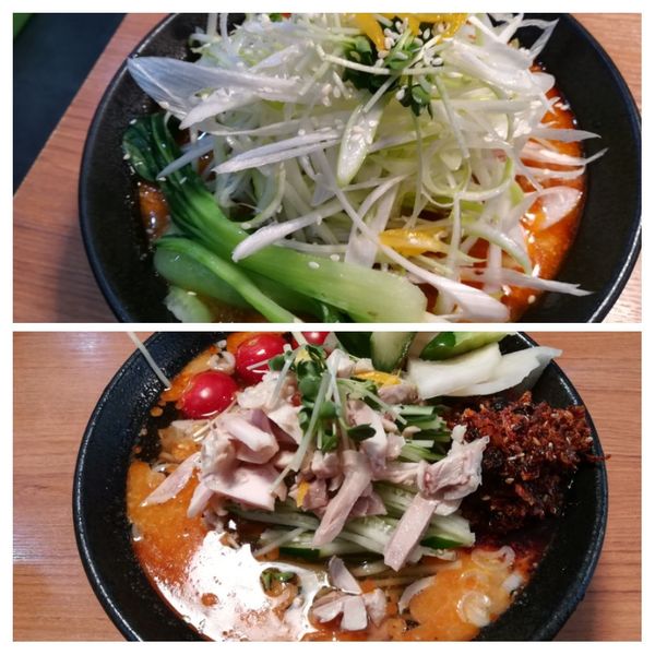 「冷やし担々麺780ネギ担々麺780」@四川屋台の写真