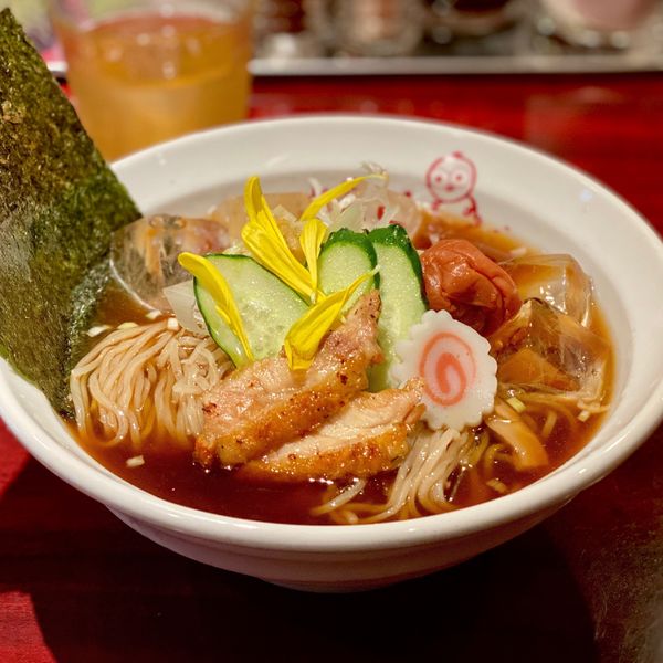 「梅つったい(冷たい)ラーメン　970」@麺ダイニング ととこの写真