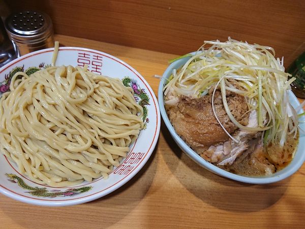 「小つけ麺 ネギと豚増」@ラーメン二郎 八王子野猿街道店2の写真