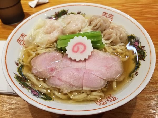 「ワンタン麺(白だし)」@キング製麺の写真