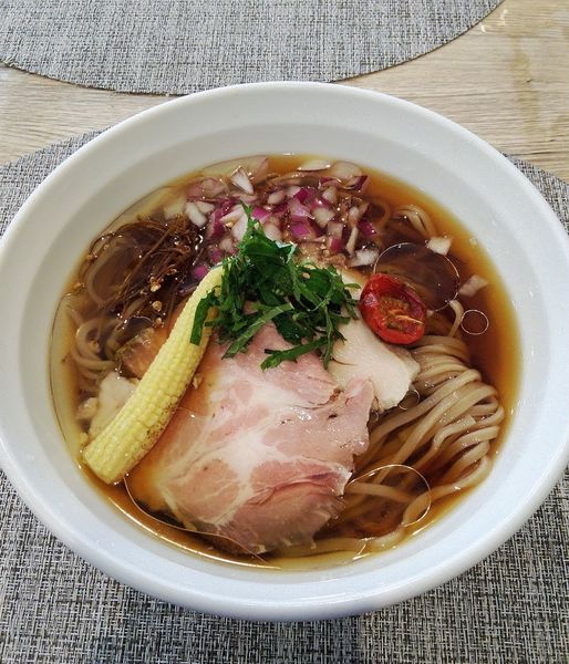 「(限定) 鯵煮干し香る冷やしえびそば」@えびそば 緋彩の写真