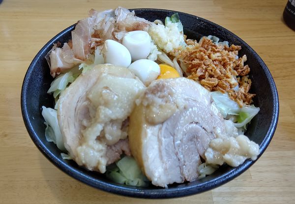 「ませそば（小）800円+うずら卵4個100円」@マゼの極み THE FATTONの写真