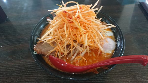「一心ラーメン  辛ねぎトッピング」@ラーメン 一心の写真