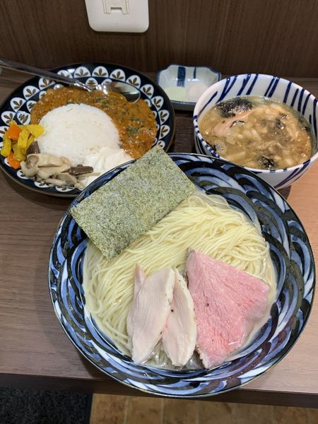 「昆布水つけソバ  セットスパイスカレー」@Noodle&Spice curry 今日の1番の写真