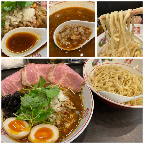 「辛醤油つけ麺 950円 チャーシュー200円」@中華麺きなりの写真
