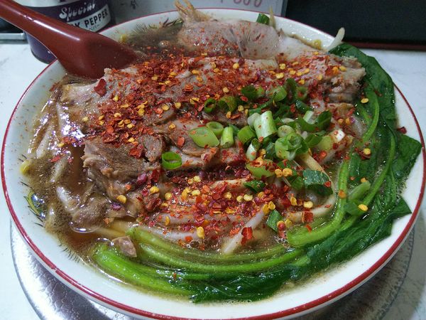 「ちゃあしゅうめん　＋粗挽き唐辛子（無料）」@丸一らあめんの写真