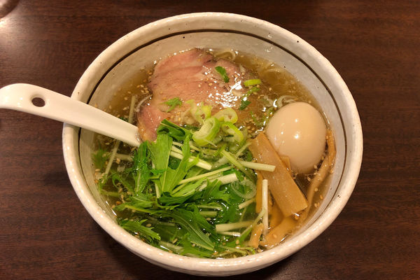 「和風塩味玉らーめん750円+チャーシュー丼250円」@麺屋 旬の写真