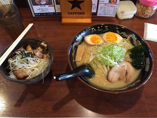 「札幌味噌ラーメン」@北海道らーめん ひむろ 龍ヶ崎店の写真