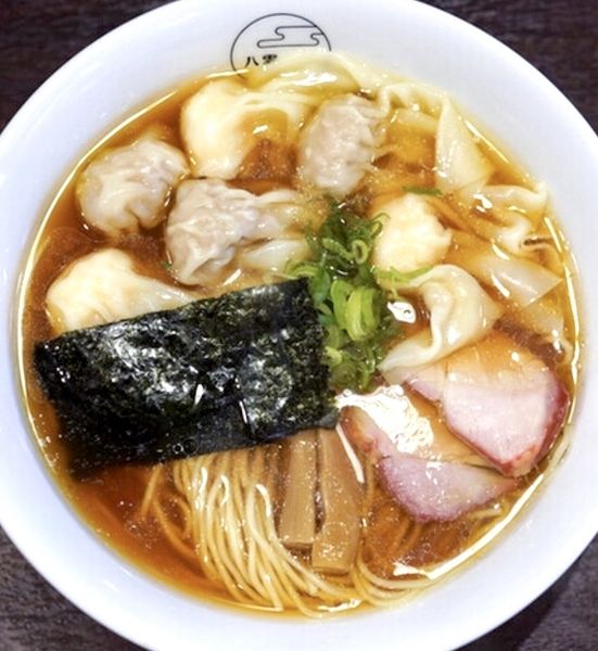 「特製ワンタン麺　黒だし(1,100円)」@八雲の写真