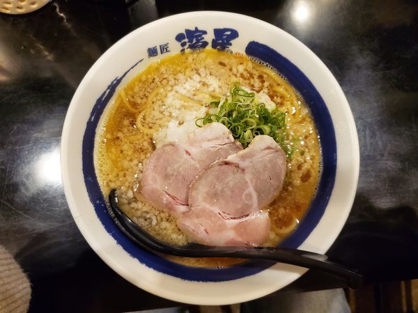 「2019/10月限定新潟風背脂醤油ラーメン」@麺匠 濱星 溝の口店の写真