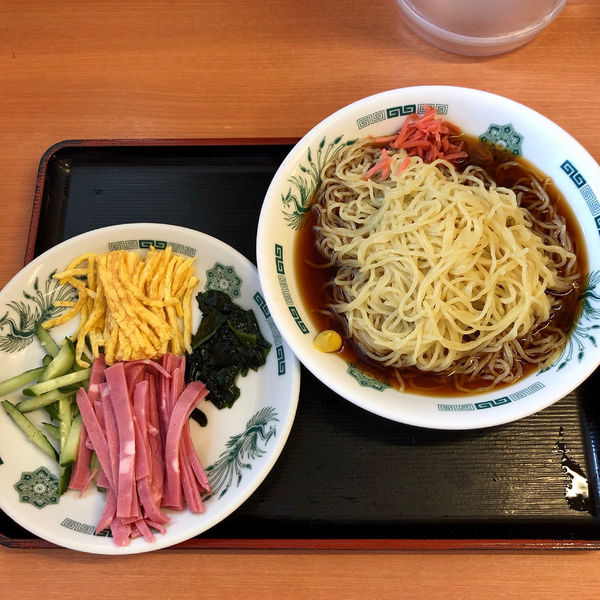 「黒酢しょうゆ冷し麺550円」@日高屋 目黒東口店の写真