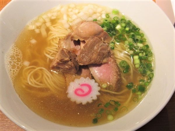 「鴨清湯煮干（塩）（800円）」@麺屋 上々の写真