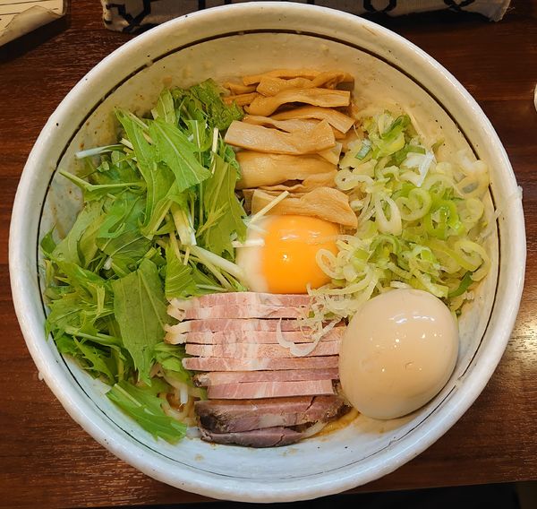 「こってり汁なし+味玉(800円)」@麺屋 旬の写真