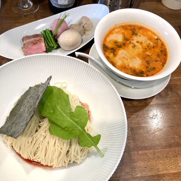 「特製担担つけ麺 大 980+150+500=￥1630」@創作麺工房 鳴龍の写真