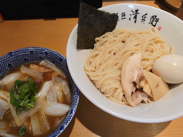 「味玉鶏塩つけめん(950円)」@麺匠 清兵衛の写真