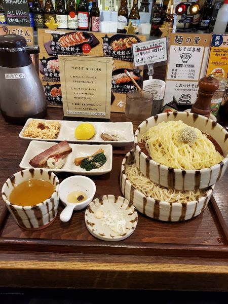 「特製塩つけそば　大盛」@焙煎汐蕎麦処 金字塔の写真