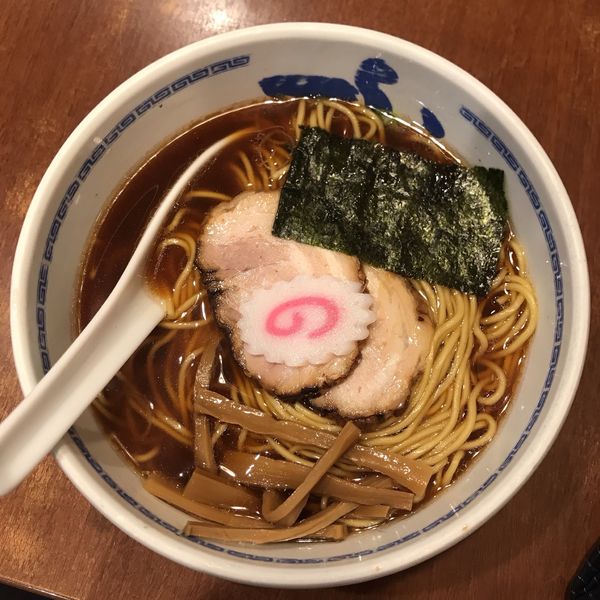 「しょうゆらーめん（大盛）」@たけちゃんにぼしらーめん 調布店の写真