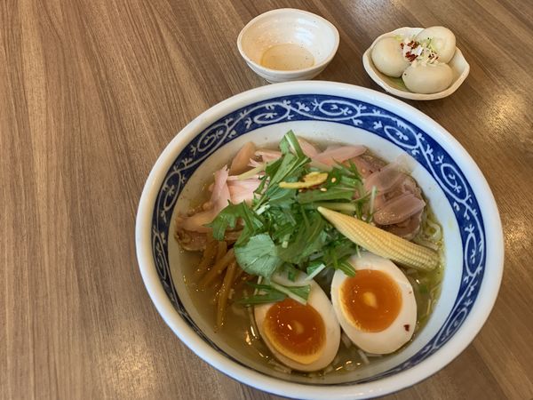 「ゆず塩冷製麺 岩下の新生姜トッピング」@らーめん 仙松の写真