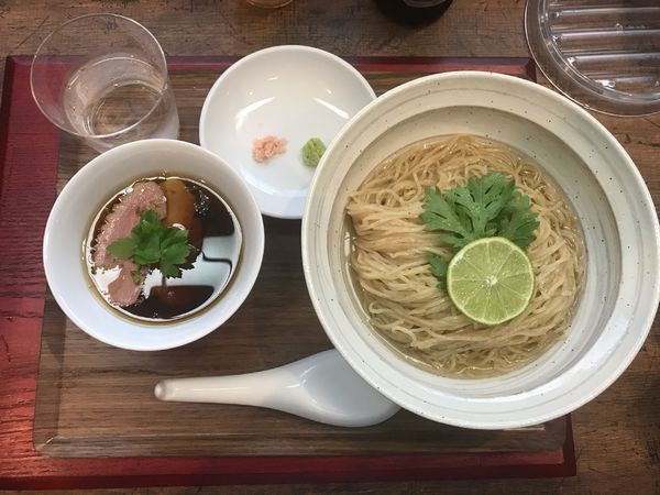 「【限定】Szatomariの鴨つけ蕎麦(1.5玉) 1,350円」@神保町黒須の写真