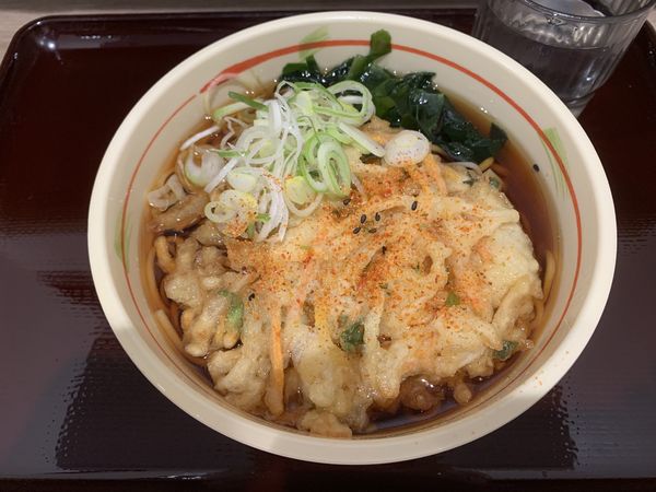 「かき揚げ天そば 420円」@狭山そば 所沢店の写真