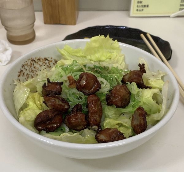 「油そば＋砂肝」@ラーメンHOT めん花の写真