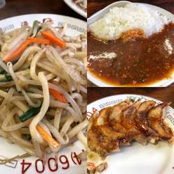 焼そば　スタカレー　餃子