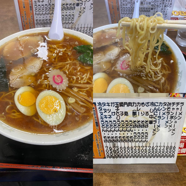 「ラーメン➕大盛➕麺固め　７００円」@丸一食堂の写真