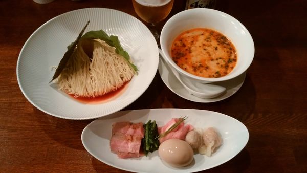 「坦坦つけ麺¥980+特製トッピング¥500+瓶ビール¥500」@創作麺工房 鳴龍の写真