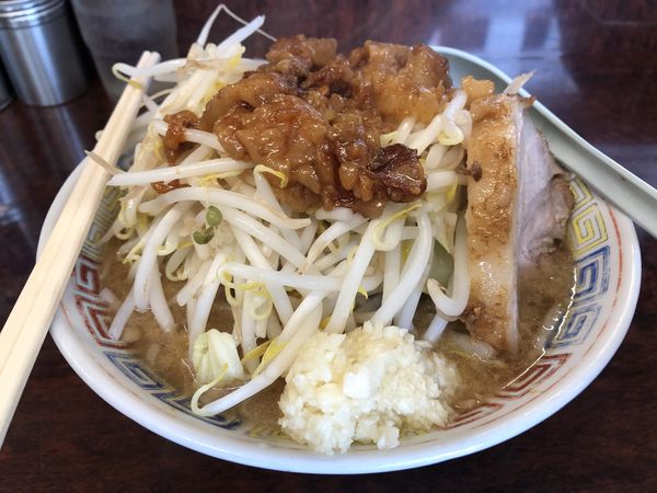 「ミニラーメン+全部マシ　650円」@ラーメン二郎 めじろ台店の写真