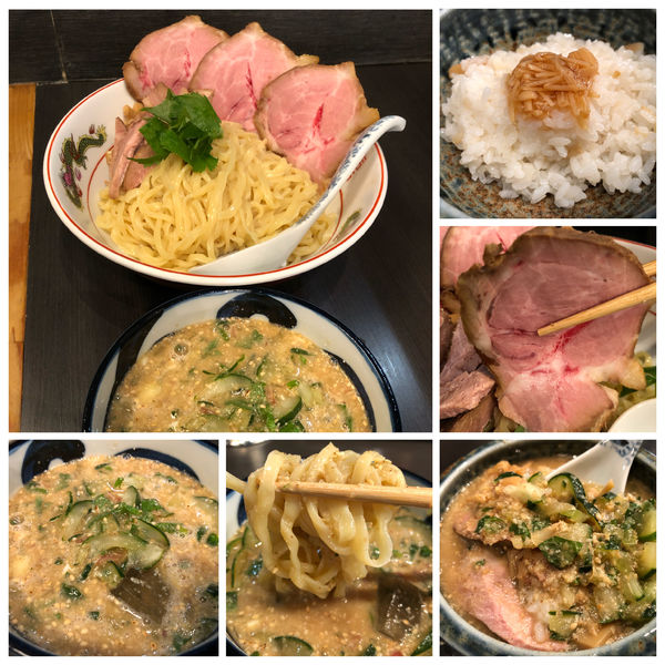 「【限定】冷やしすったて中華麺 冷やしなめ茸ご飯付き 950円」@中華麺きなりの写真