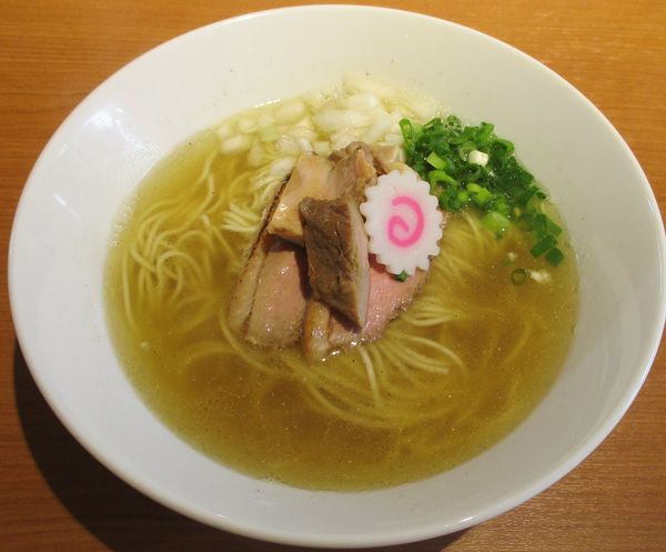 「鴨清湯煮干（塩）800円」@麺屋 上々の写真