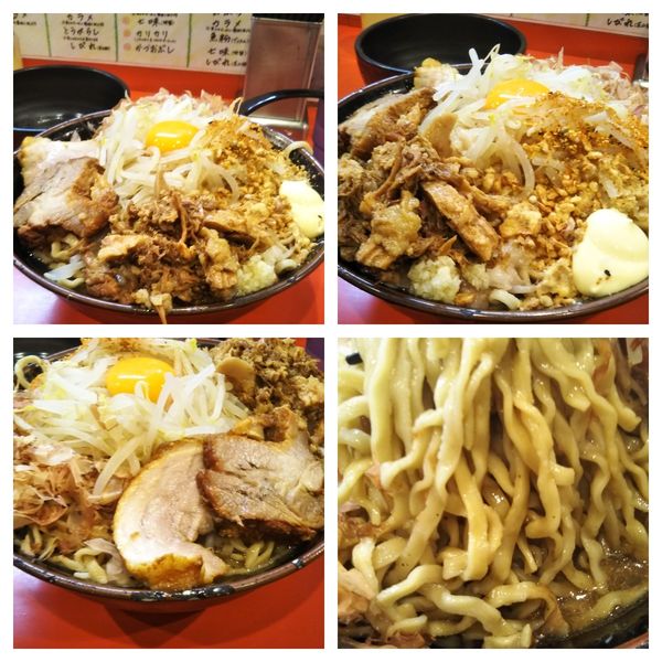 「まぜそば大（600㌘）＋生卵＋マヨネーズ＋ほぐし豚」@麺屋 桐龍の写真