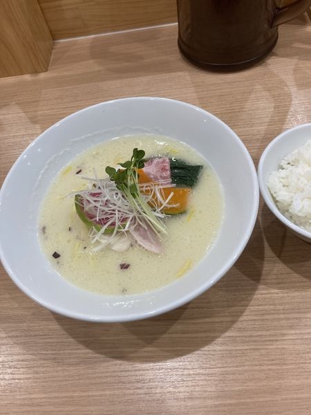 「鶏白湯＋白ごはん」@鶏soba 㐂咲の写真