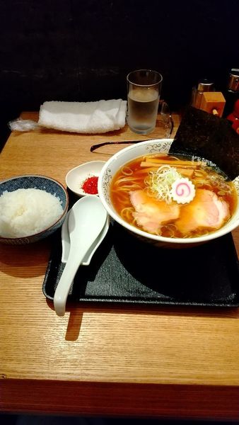「中華そば＋ライス＋辛味」@中華そば 勝本の写真