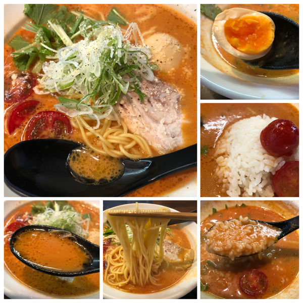 「【限定】ガーリックトマトラーメン850円 ごはん100円」@麺処 福吉 本店の写真