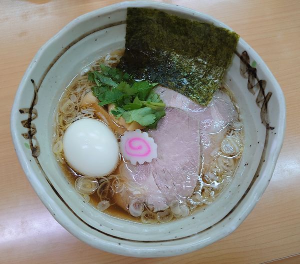 「昔ながらの生姜中華そば+煮玉子(880円)」@㐂九家の写真