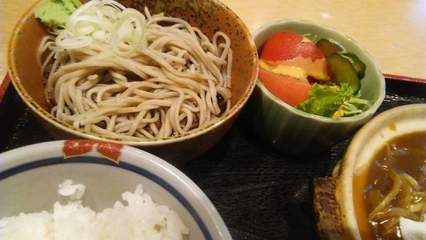 「かつカレー火鍋セット 1250円」@そば処 稲廼家の写真