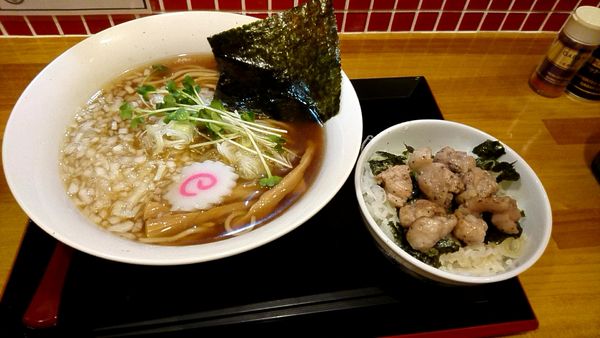 「かもまるセット　1,000円」@中華そば かもまるの写真