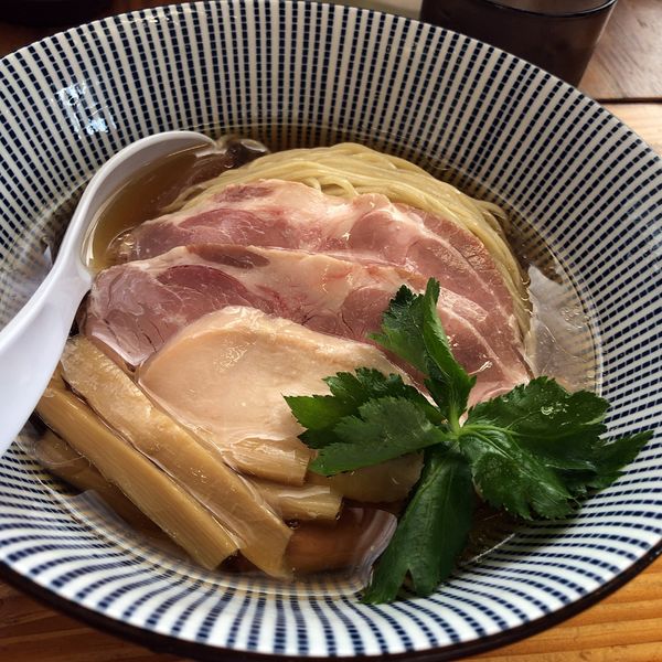 「冷やし煮干しそば(800円)、いわし丼(450円)」@中華そば よしかわの写真