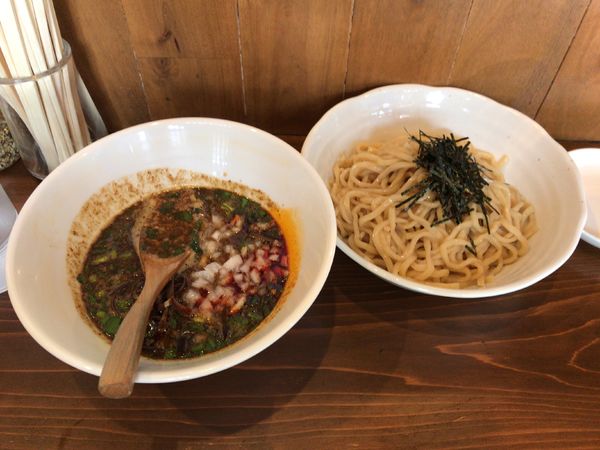 「ジャンつけ麺(850円)+手作り餃子3個(220円)」@らあめん一路の写真