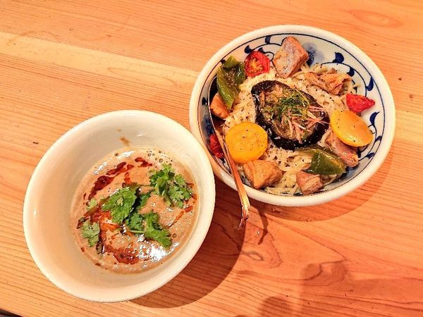 「夏のラムレバーつけめん、など」@ひつじそば 人と羊の写真